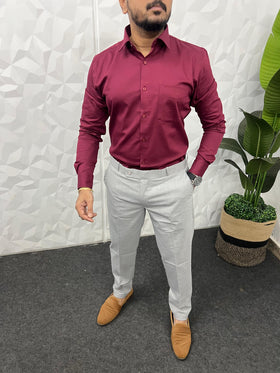 Cotton lycra fabric plain shirt